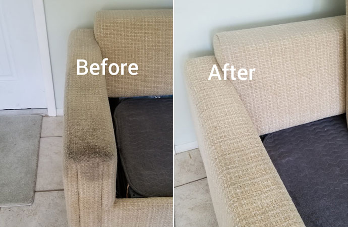 Upholstery Cleaning Before and After